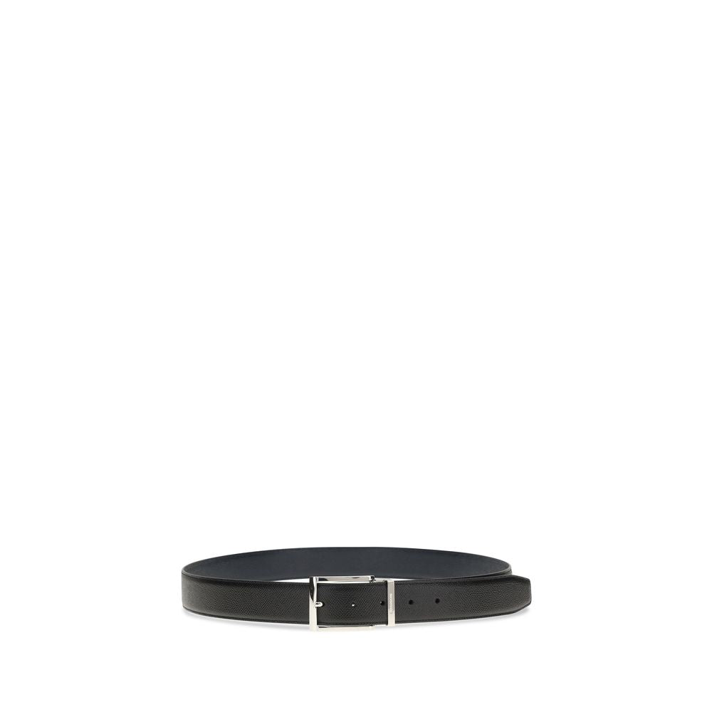 Ferragamo Blue Calf Leather Bos Taurus Regular Belt - view 2
