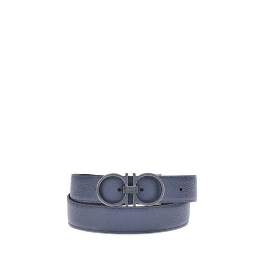 Ferragamo Blue Calf Leather Bos Taurus Regular Belt - YSONA