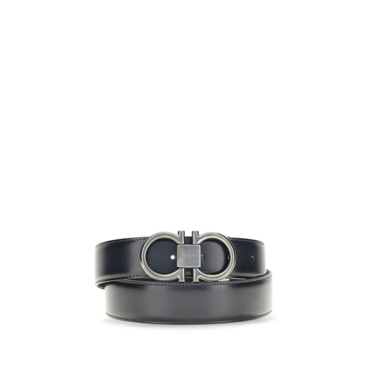Ferragamo Blue Calf Leather Bos Taurus Regular Belt - YSONA