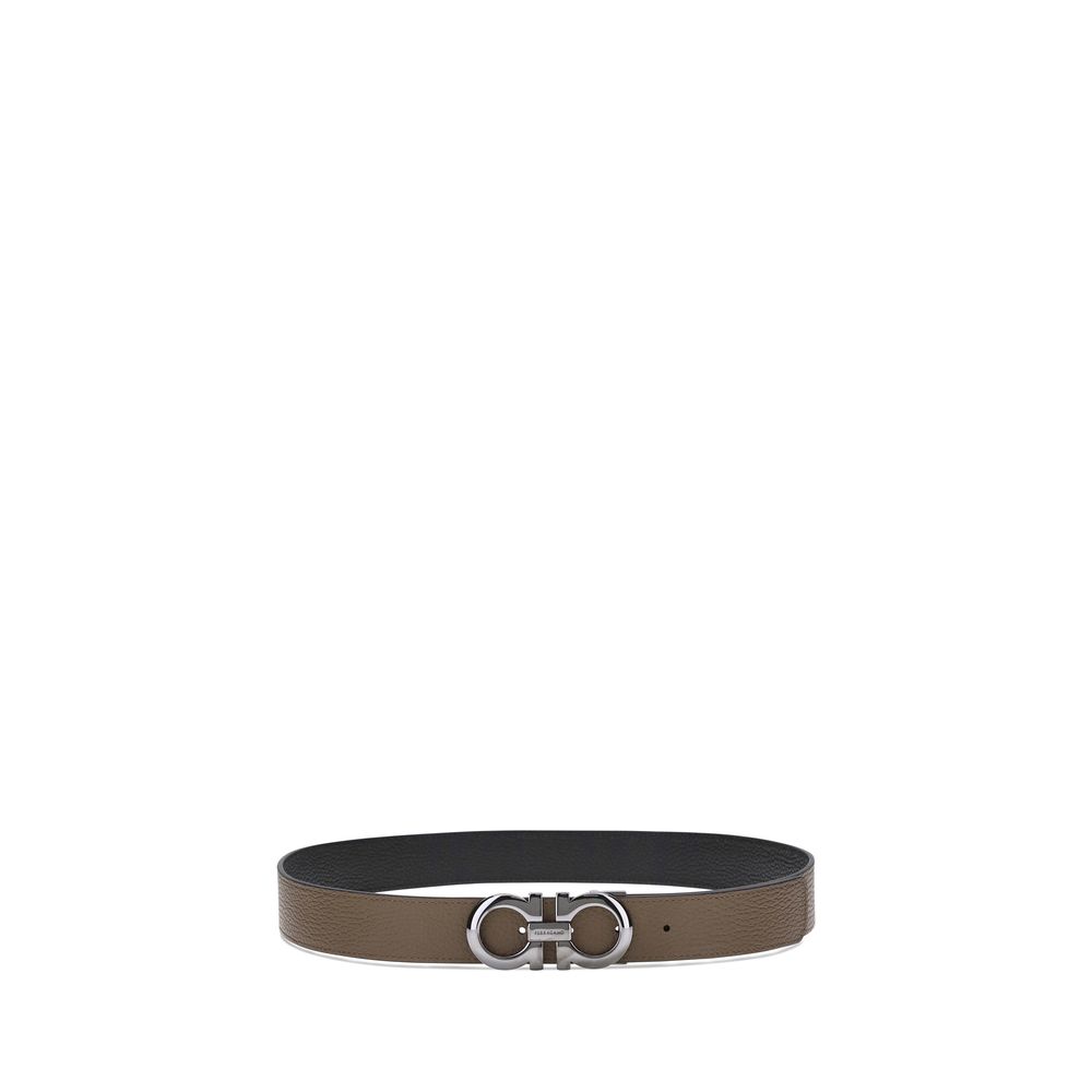 Ferragamo Brown Calf Leather Bos Taurus Regular Belt - view 2
