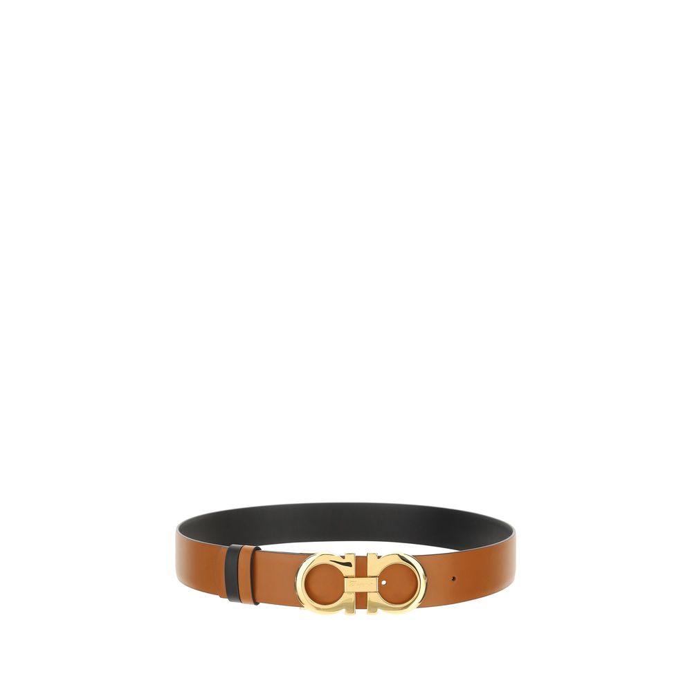 Ferragamo Brown Calf Leather Bos Taurus Regular Belt - view 2
