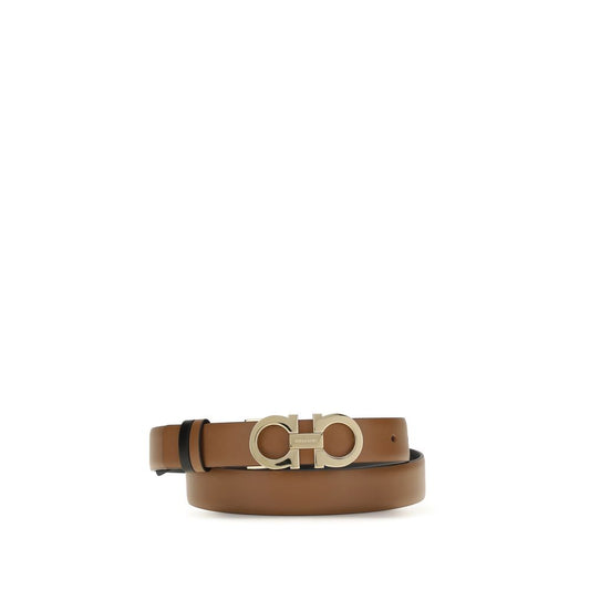 Ferragamo Brown Calf Leather Bos Taurus Regular Belt - YSONA