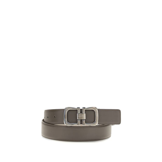 Ferragamo Brown Calf Leather Bos Taurus Regular Belt - YSONA