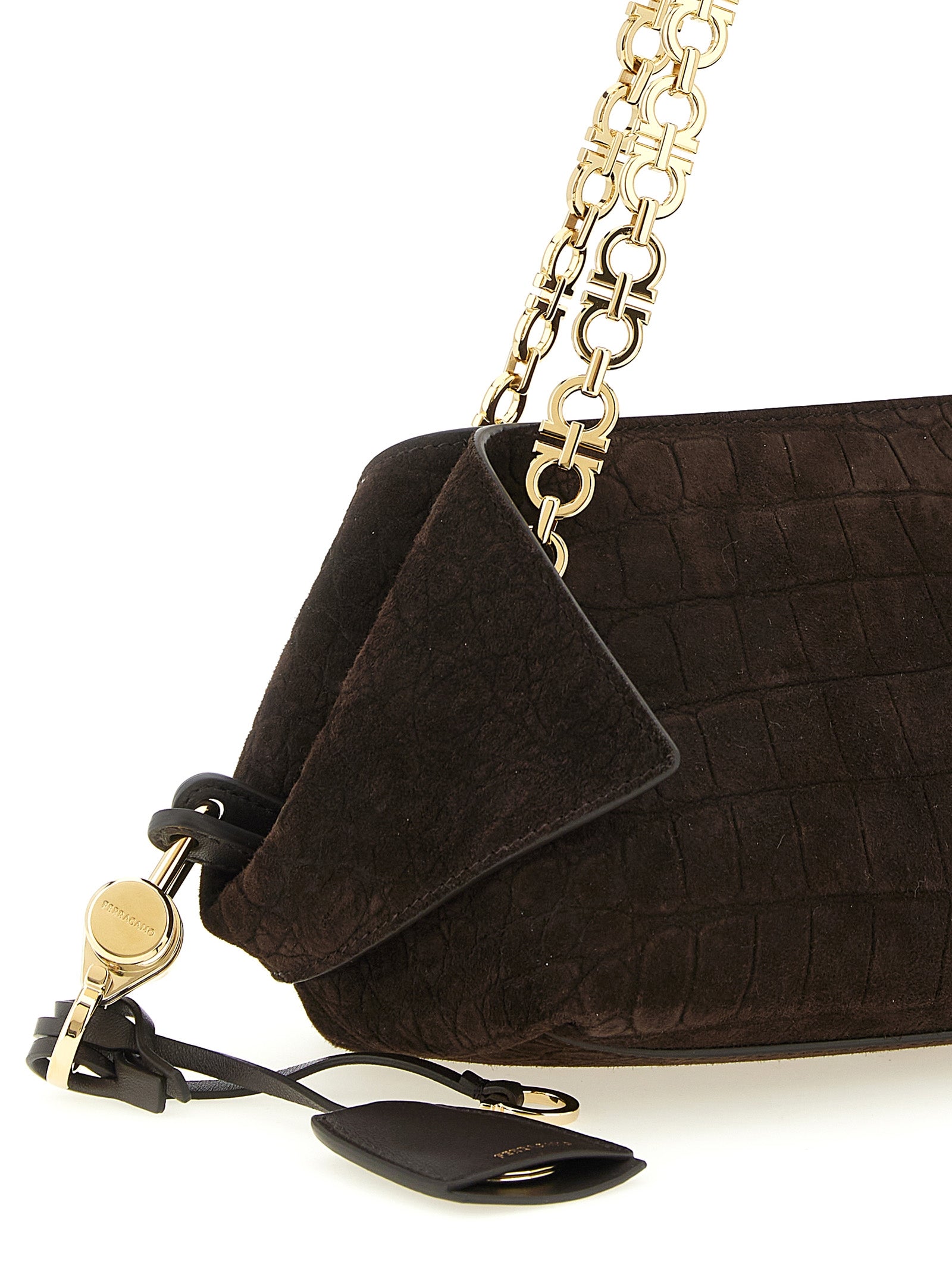 Ferragamo Brown Goatskin Shoulder Bag - view 3