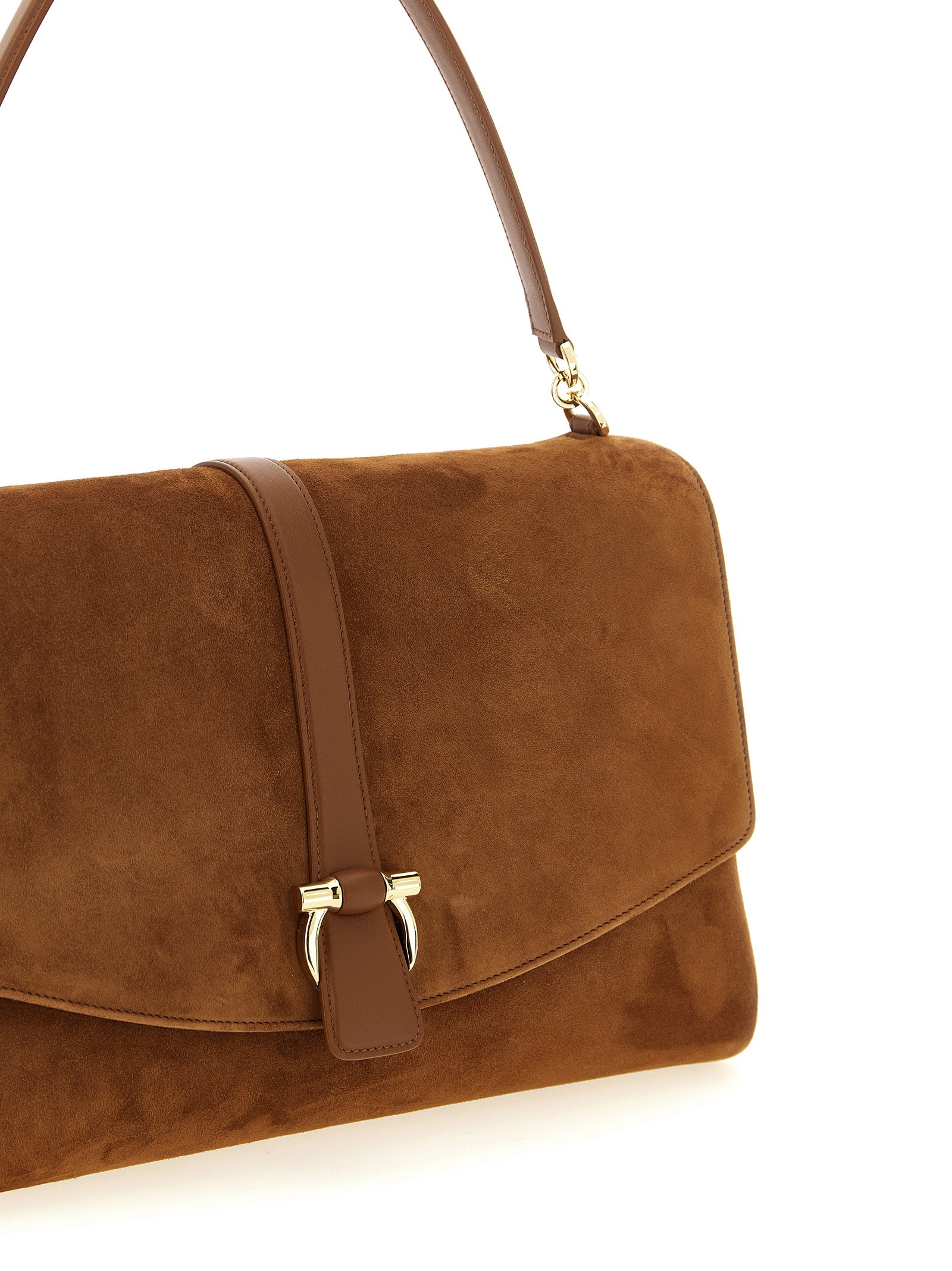 Ferragamo Brown Goatskin Shoulder Bag - view 3
