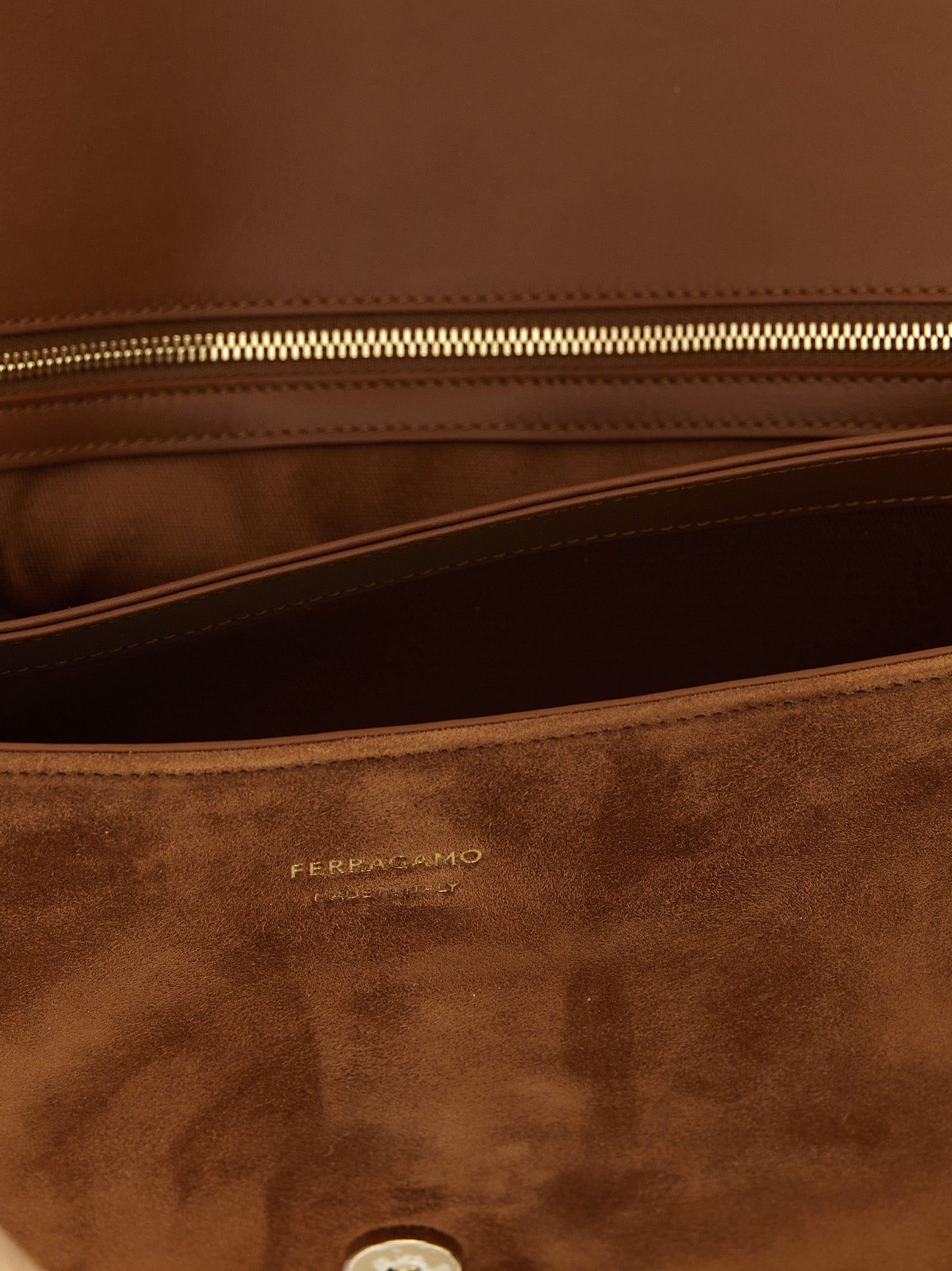 Ferragamo Brown Goatskin Shoulder Bag - view 4