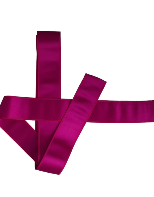 Dolce & Gabbana Fuchsia Pink Silk Waist Women Belt - YSONA
