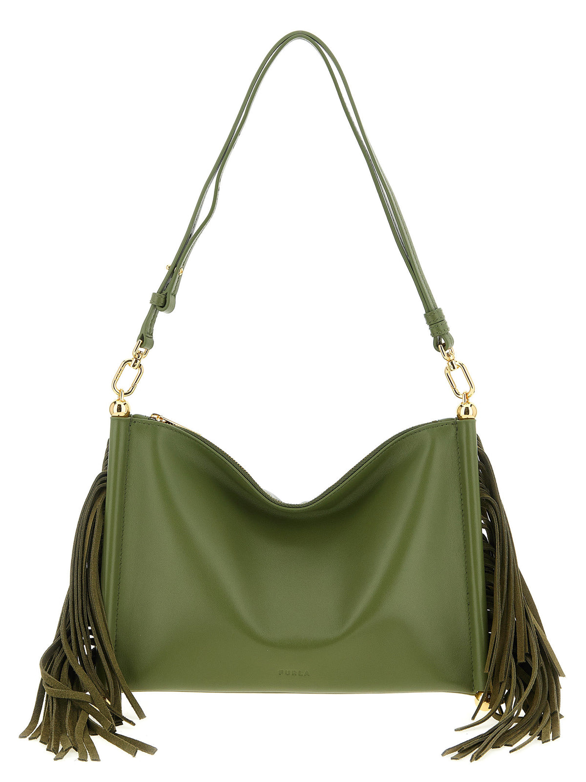 Furla Bicolor Lamb Leather Shoulder Bag