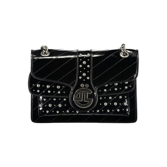 Gaelle Paris Black Polyurethane Women's Bag - YSONA