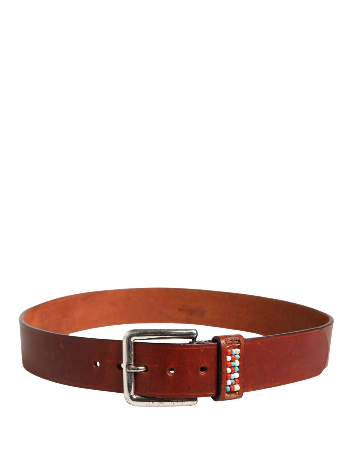 GF Ferre Bordeaux Wide Leather Waist Gold Silver Buckle Belt - view 3