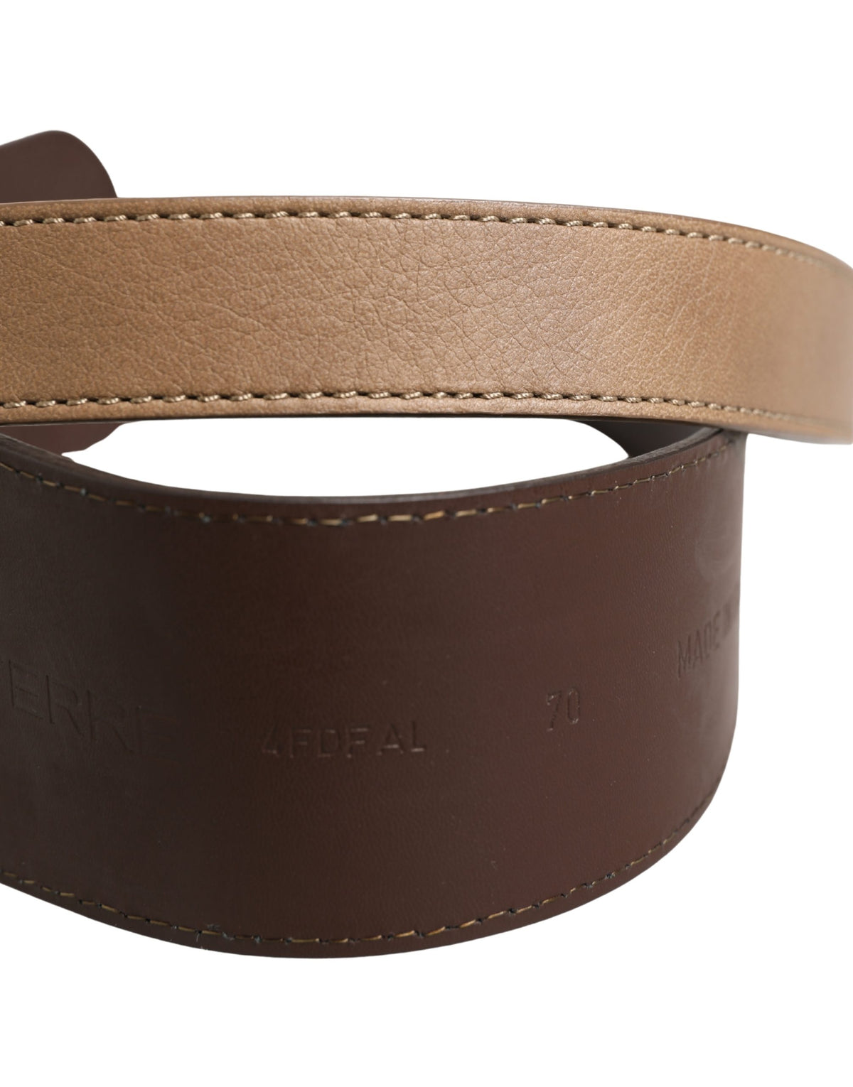 GF Ferre Brown Genuine Leather Logo Wide Waist Women Belt - view 5