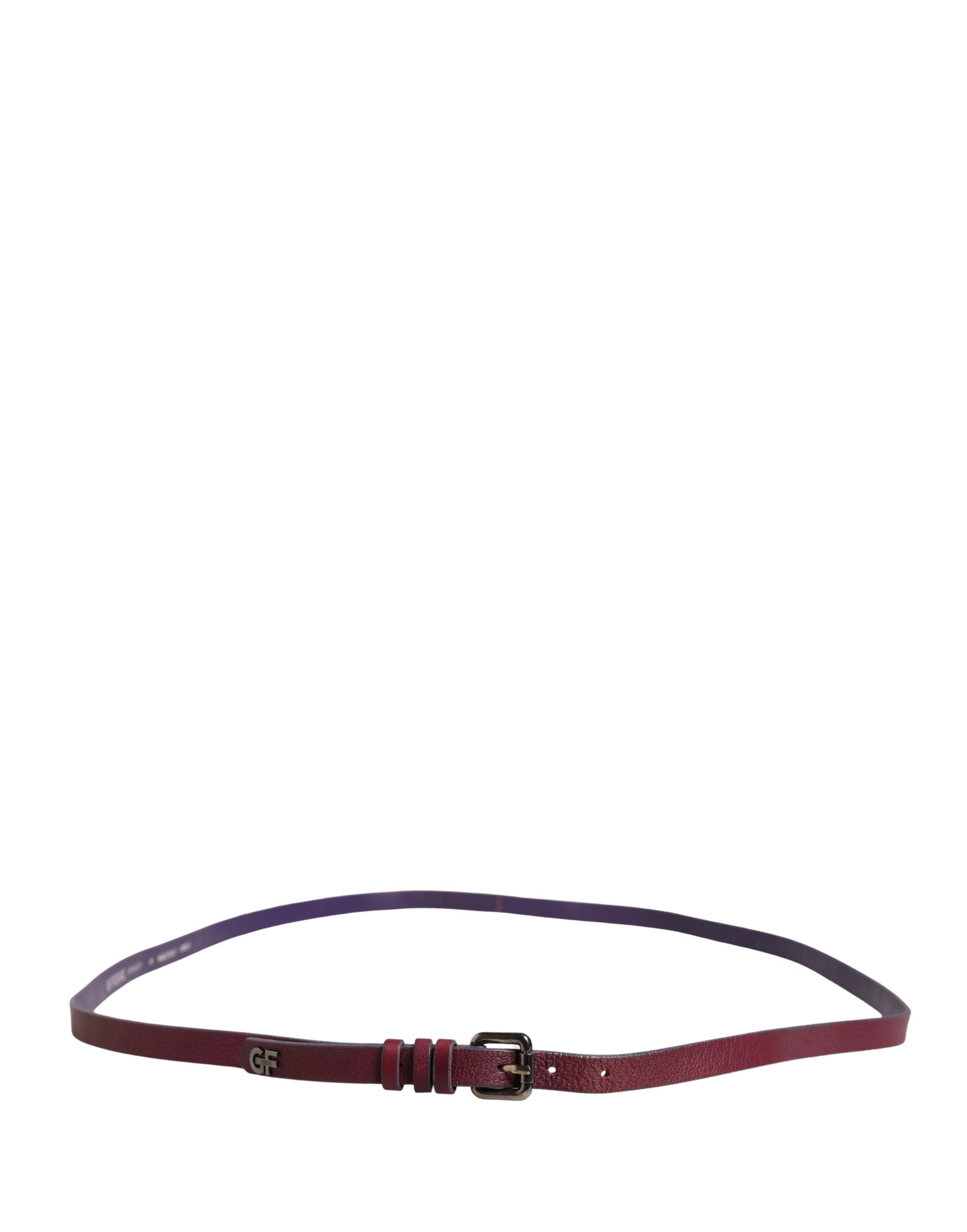 GF Ferre Maroon Leather Silver Metal Buckle Waist Women Belt - view 3