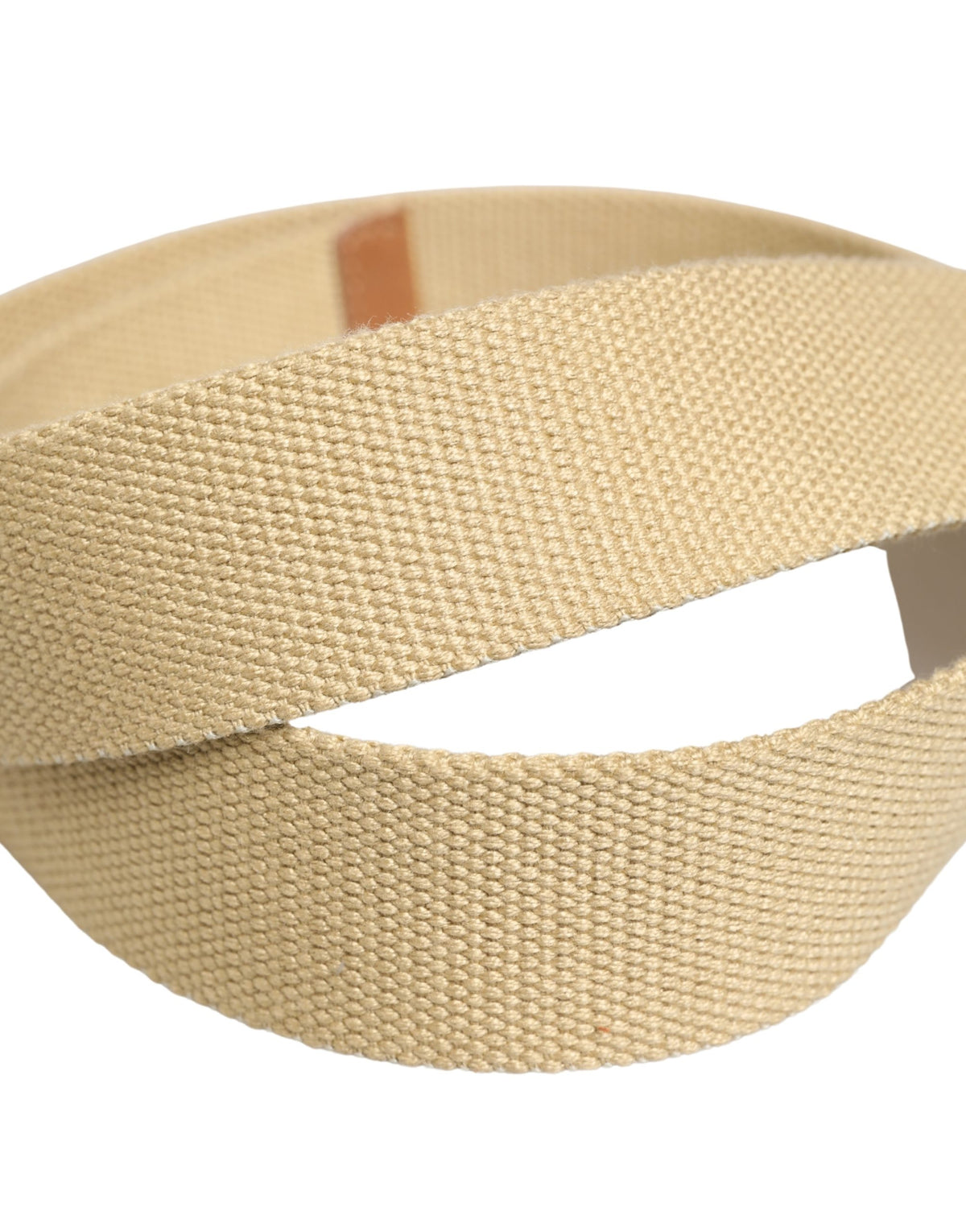 GF Ferre Men Beige Canvas Silver Metal Buckle Cintura Belt - view 5