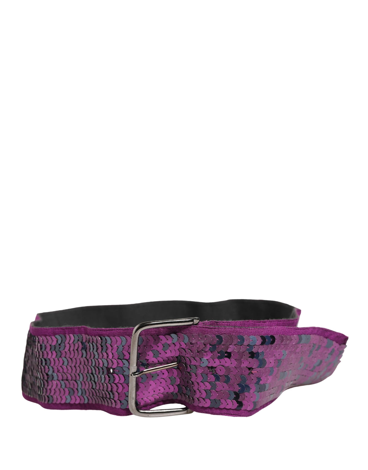 GF Ferre Women Purple Sequined Silver Metal Buckle Belt - view 3