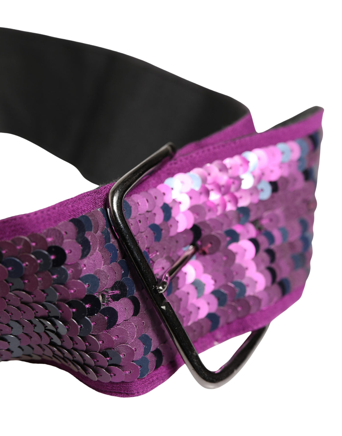 GF Ferre Women Purple Sequined Silver Metal Buckle Belt - view 4
