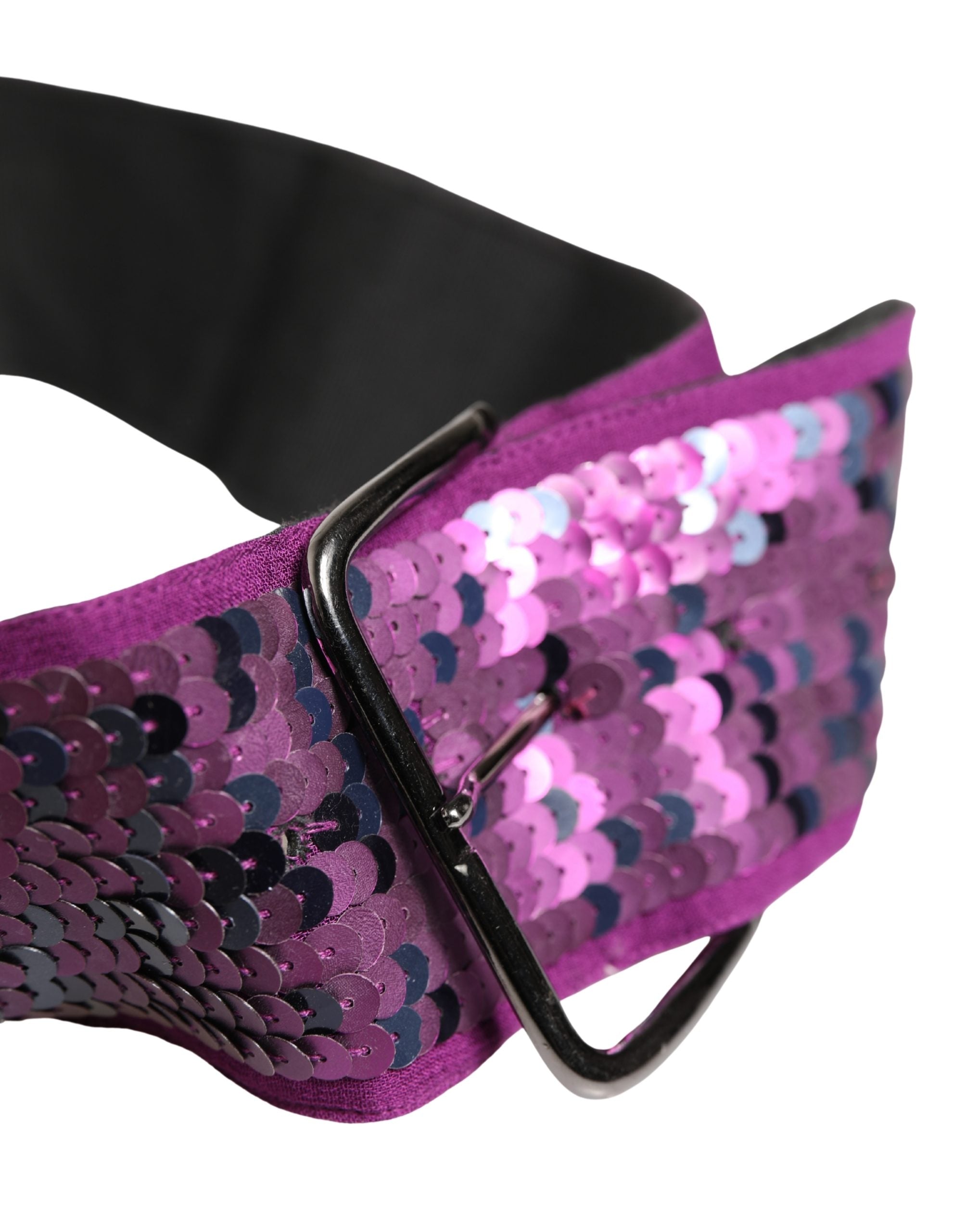 GF Ferre Women Purple Sequined Silver Metal Buckle Belt - view 4