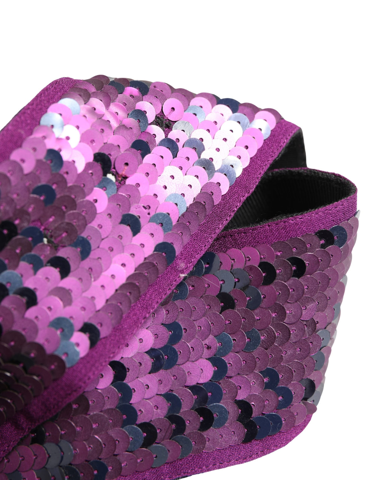 GF Ferre Women Purple Sequined Silver Metal Buckle Belt - view 5