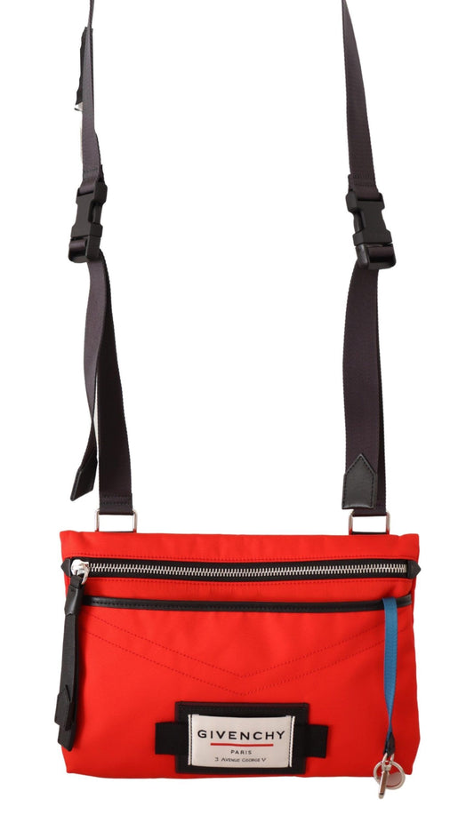 Givenchy Red Polyamide Downtown Flat Crossbody Bag - YSONA