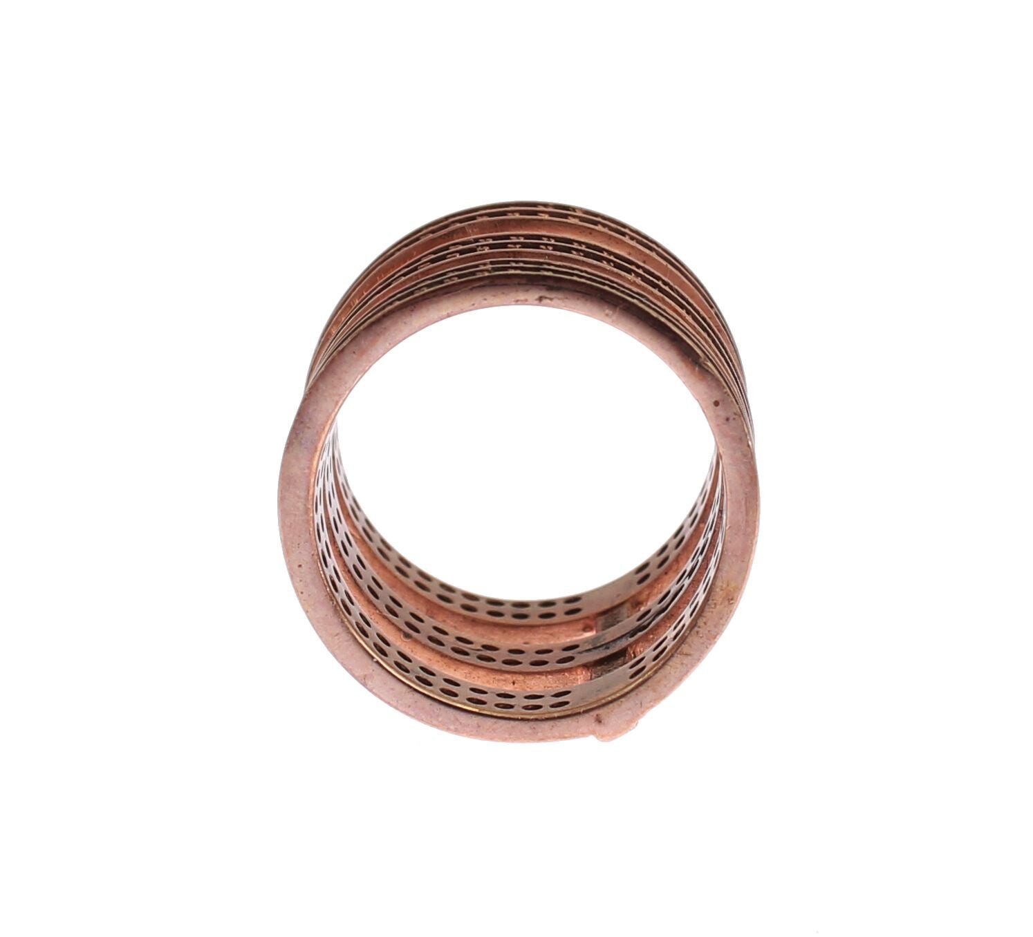Nialaya Gold 925 Silver Clear CZ Pink Ring - view 4