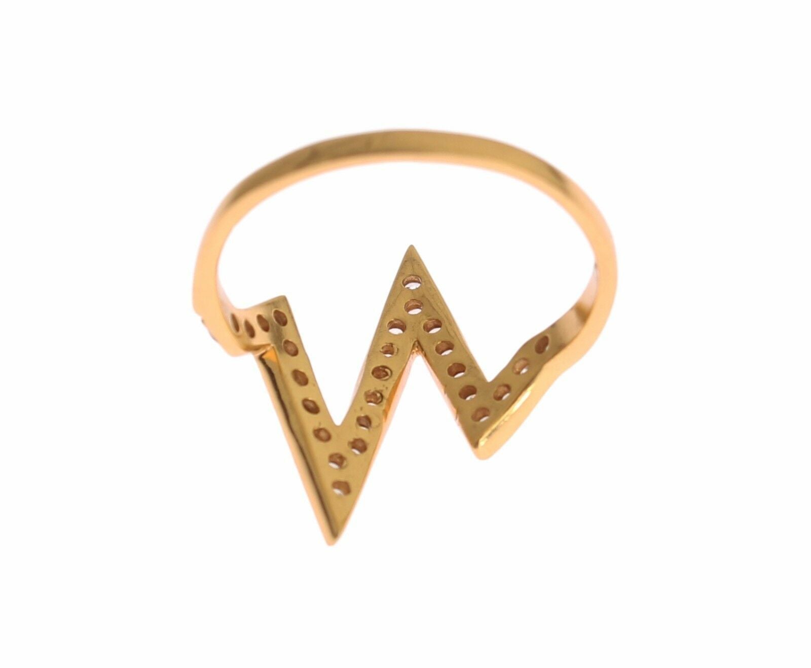 Nialaya Gold 925 Silver Womens Clear CZ 18K Ring - view 5