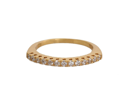 Nialaya Gold Authentic Womens Clear CZ Gold 925 Silver Ring - YSONA