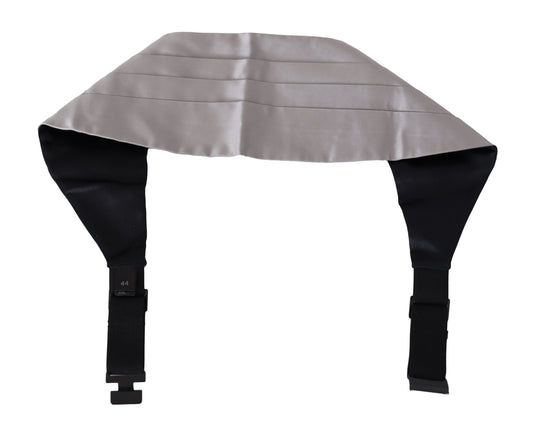Dolce & Gabbana Gray Men Waist Belt 100% Silk Cummerbund - YSONA