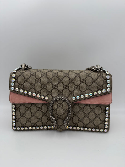 Gucci GUCCI DIONYSUS GG Supreme with Diamantes Handbag