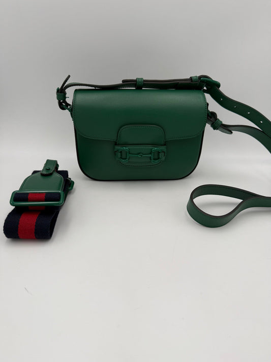 Gucci HORSEBIT 1955 Emerald Handbag