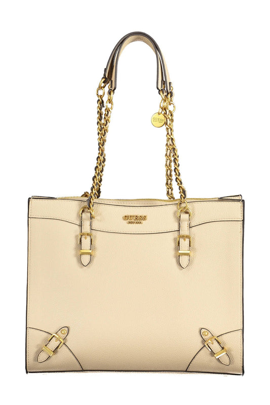Guess Jeans Beige Polyethylene Handbag - YSONA