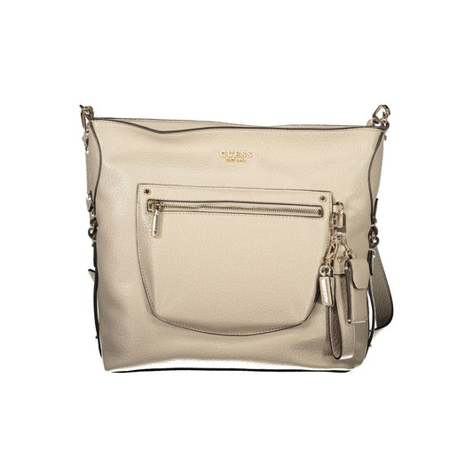 Guess Jeans Beige Polyurethane Women's Handbag - YSONA