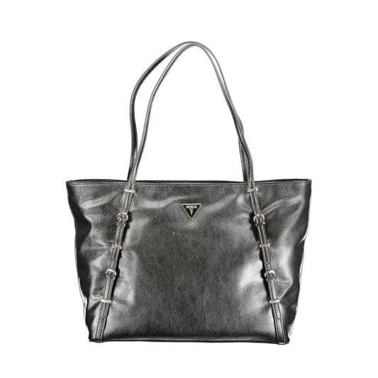 Guess Jeans Black Polyurethane Women Handbag - YSONA