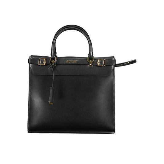 Guess Jeans Black Polyurethane Women Handbag - YSONA