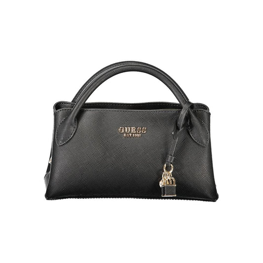 Guess Jeans Black Polyurethane Women Handbag - YSONA