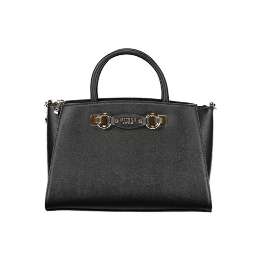 Guess Jeans Black Polyurethane Women Handbag - YSONA