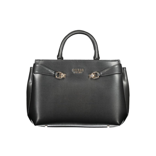 Guess Jeans Black Polyurethane Women's Handbag - YSONA