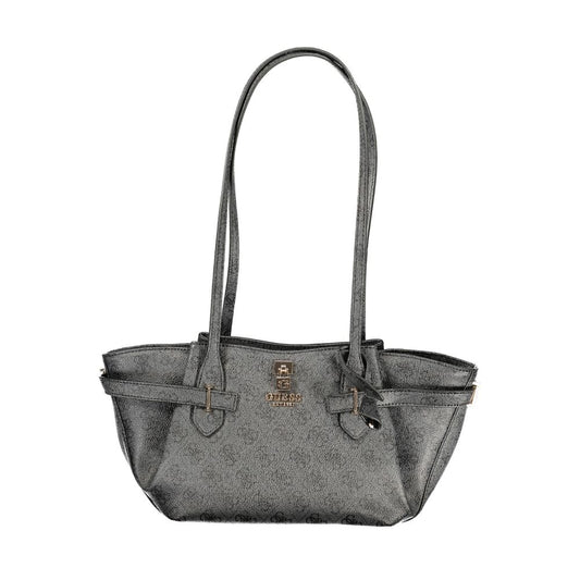 Guess Jeans Black Polyurethane Women's Handbag - YSONA