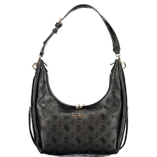 Guess Jeans Black Polyurethane Women's Handbag - YSONA