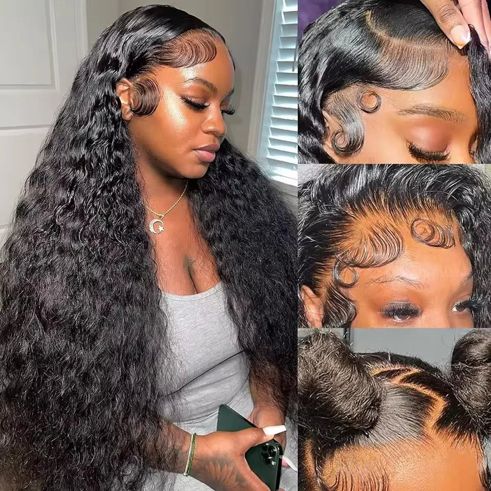 High Density Deep Wave 13x4 & 13x6 HD Lace Front Wig – 250%, 40–46 Inch Loose Water Wave