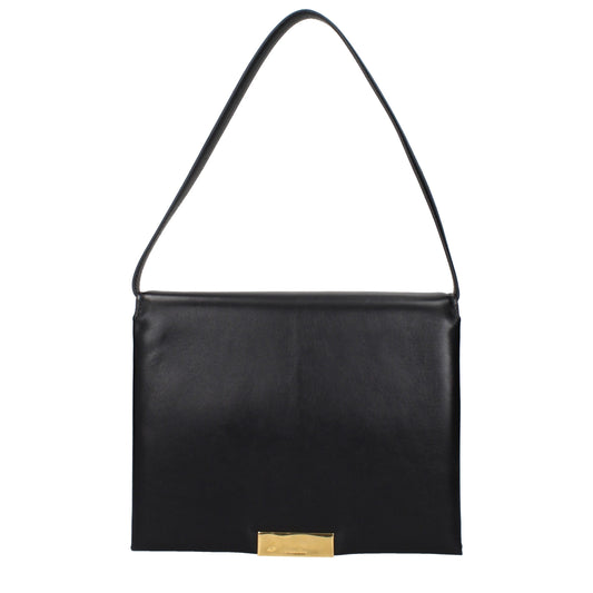 Jil Sander Black Leather Shoulder Bag - YSONA