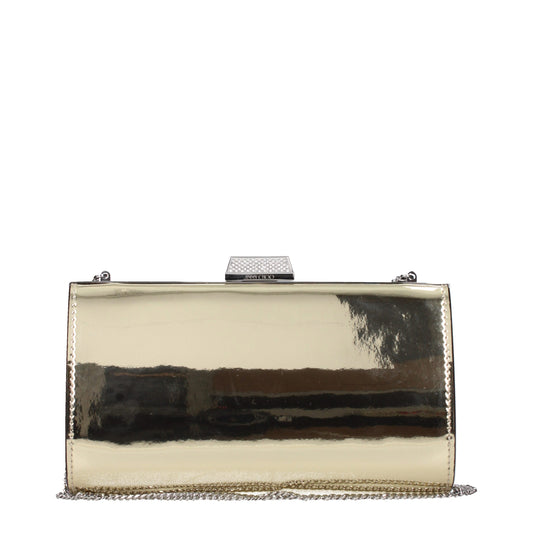 Jimmy Choo Gold Leather Clutch Bag - YSONA