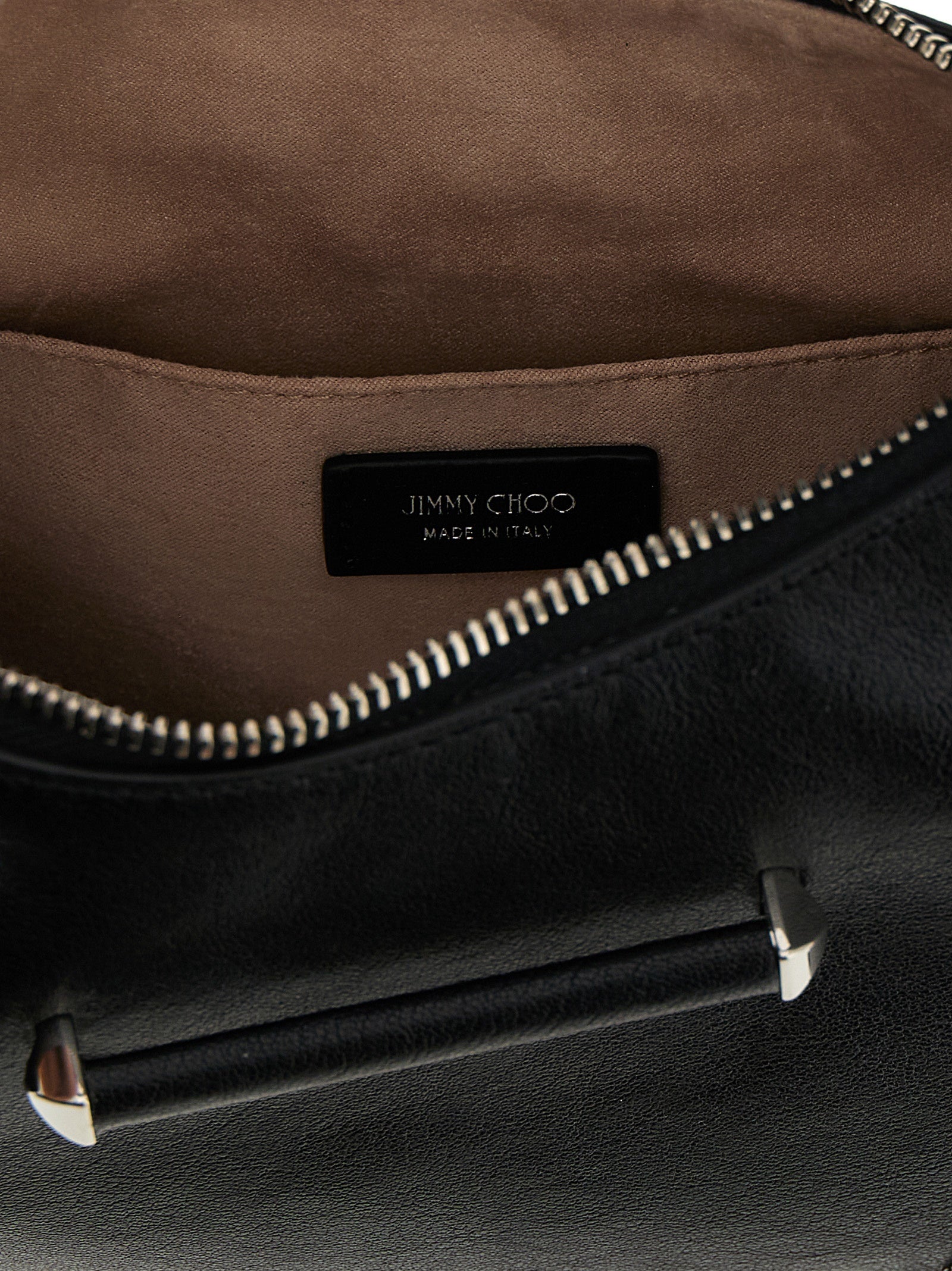 Jimmy Choo White Lamb Leather Shoulder Bag - view 4