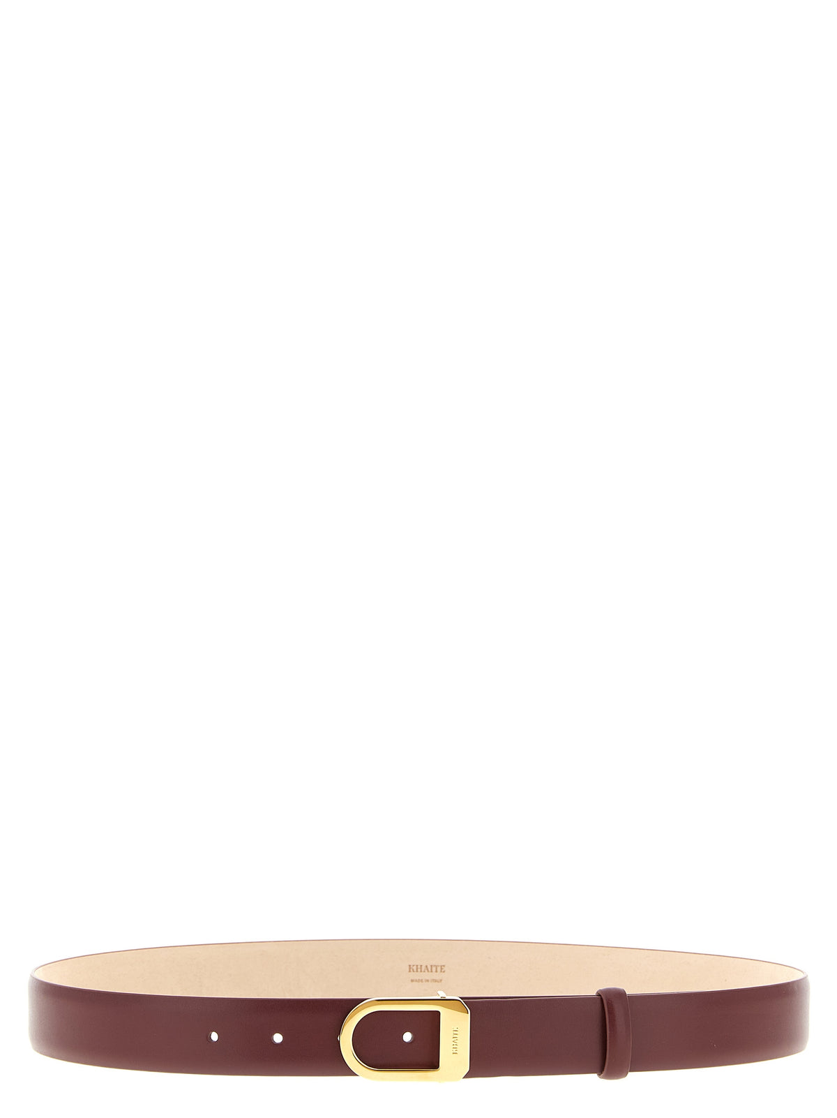 Khaite Bordeaux Calfskin Regular Belt - YSONA