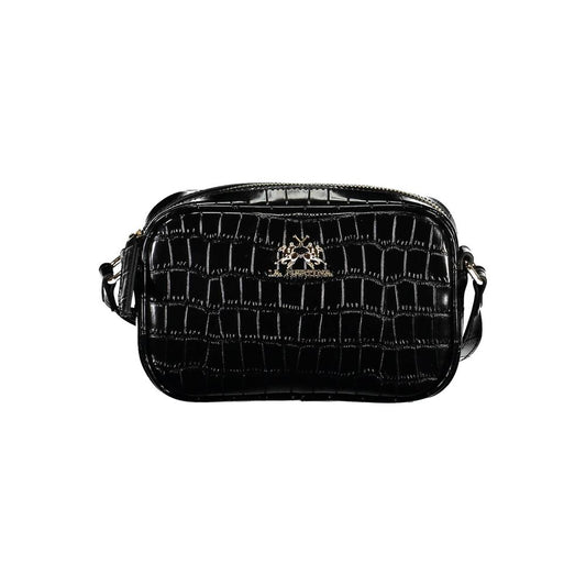 La Martina Black Polyurethane Women Shoulder Bag - YSONA
