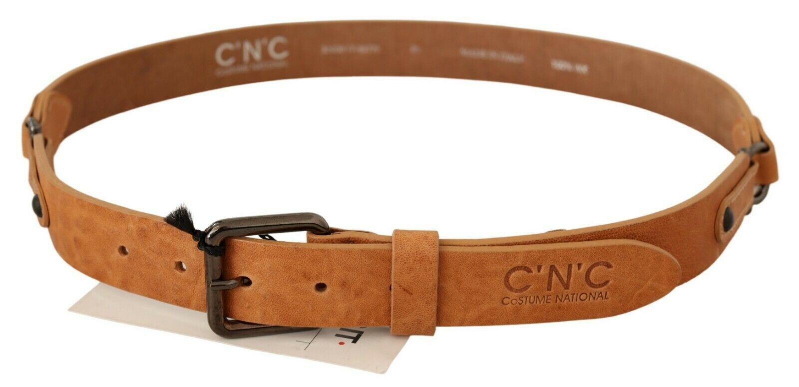 Costume National Light Brown Buckle Waist Belt - YSONA