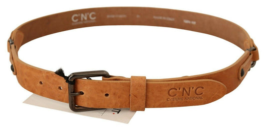 Costume National Light Brown Buckle Waist Belt - YSONA
