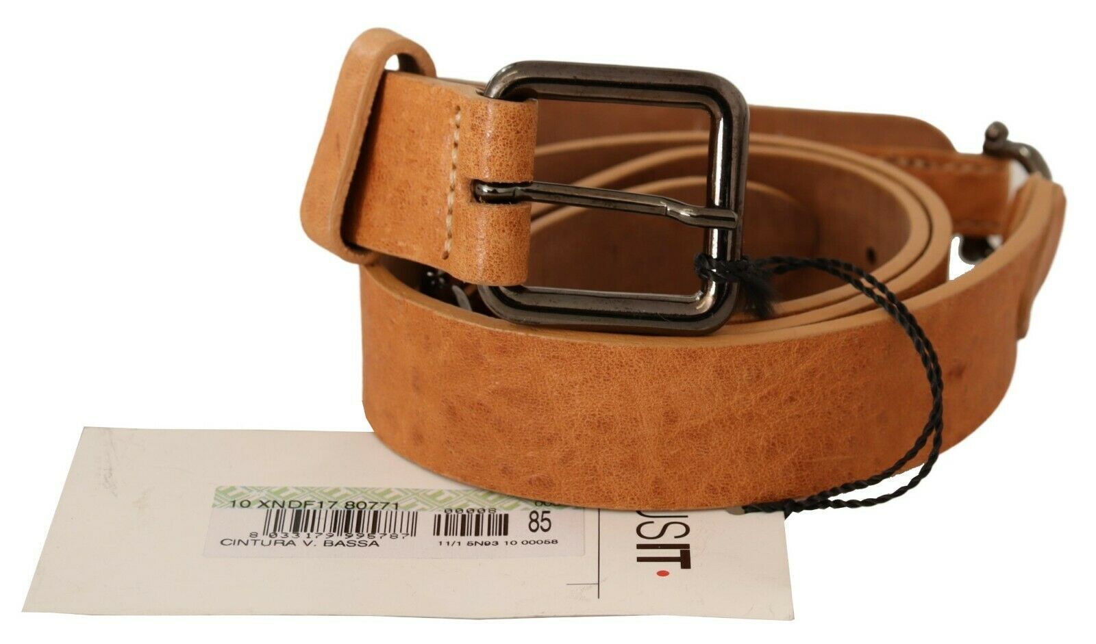 Costume National Light Brown Buckle Waist Belt - view 3