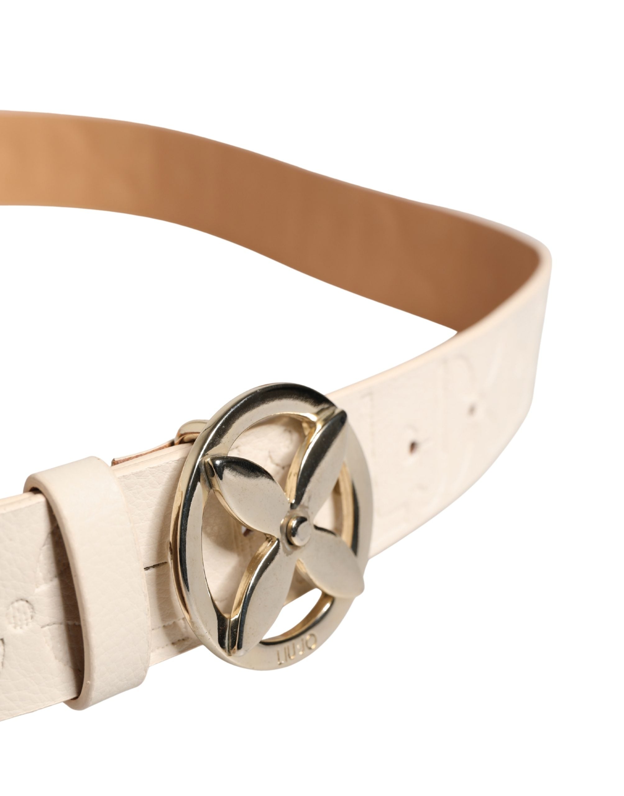 Liu Jo Beige Leather Wide Waist Silver Metal Buckle Waist Women Belt - view 4