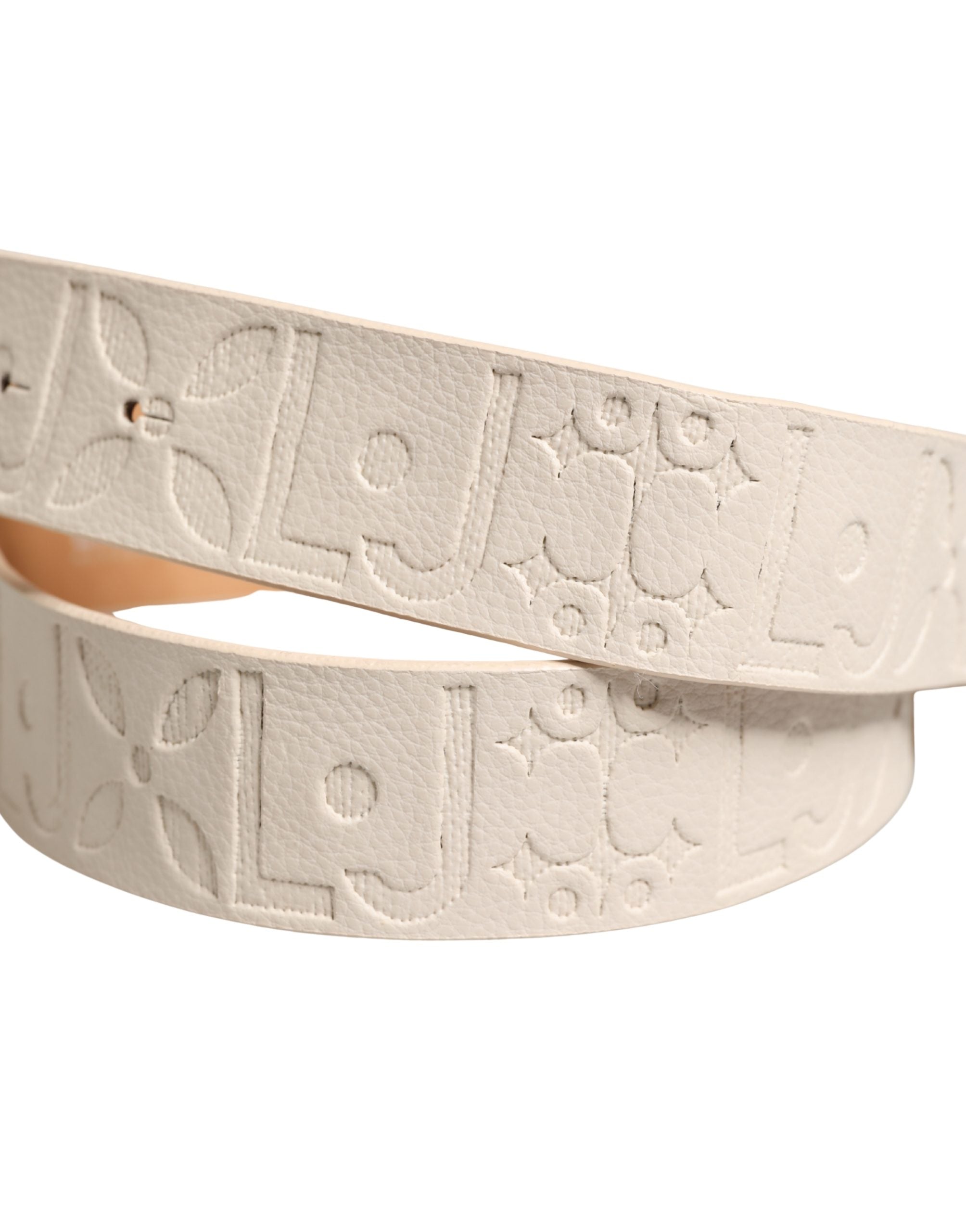 Liu Jo Beige Leather Wide Waist Silver Metal Buckle Waist Women Belt - view 5