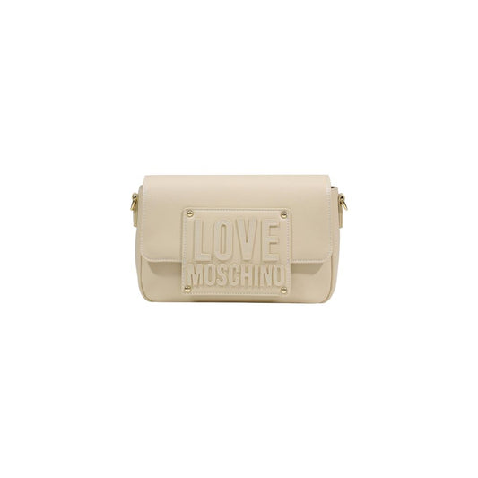 Love Moschino Cream Polyethylene Handbag - YSONA
