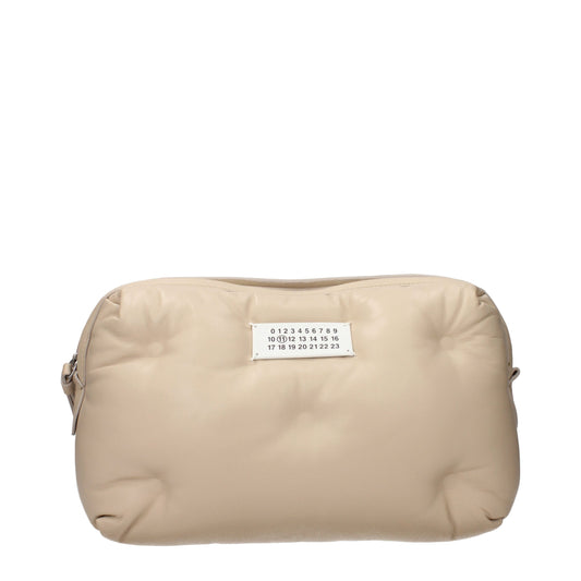 Maison Margiela Beige Leather Clutch Bag - YSONA